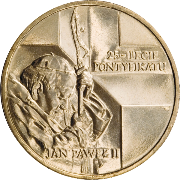MINT COMMEMORATIVE COIN OF POLAND 25 YEARS OF PONTIFICATE POPE JOHN PAUL II 