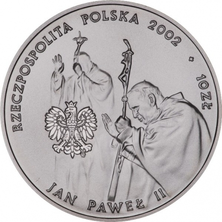 Awers monety10 zł Jan Paweł II - Pontifex Maximus