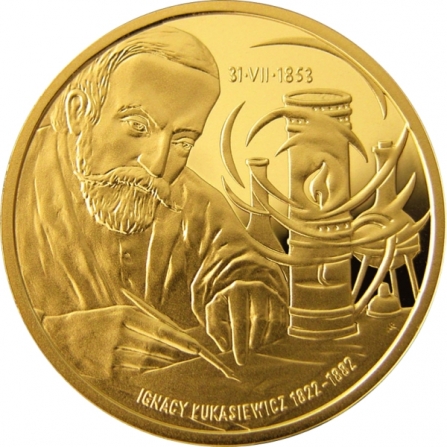 Coin reverse 200 pln 150th Anniversary of Oil and Gas Industry's Origin
