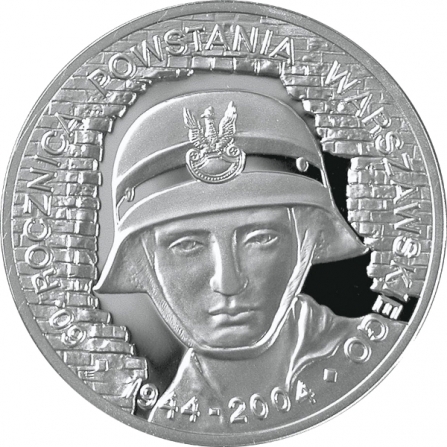 Coin reverse 10 pln 60th Anniversary of the Warsaw Uprising