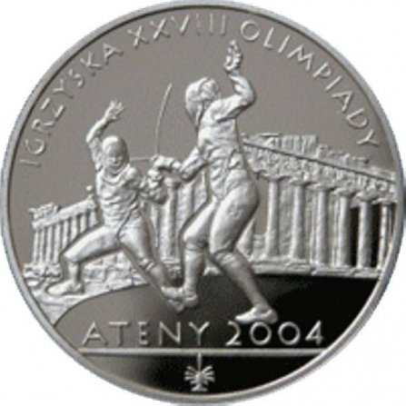 Rewers monety 10 zł Igrzyska XXVIII Olimpiady, Ateny 2004