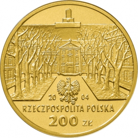 Awers monety200 zł 100-lecie Akademii Sztuk Pięknych w Warszawie