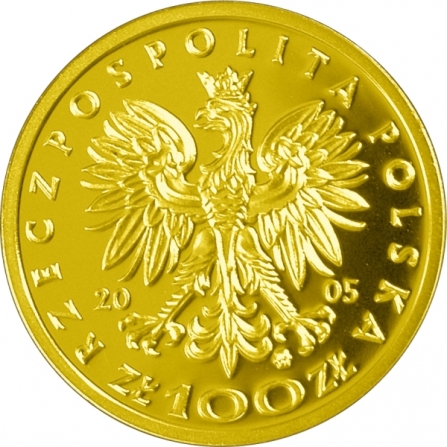 Awers monety100 zł August II Mocny (1697-1706, 1709-1733)