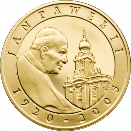 Rewers monety 10 zł Papież Jan Paweł II (1920-2005) (platerowana)