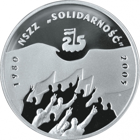 Rewers monety 10 zł 25-lecie NSZZ Solidarność