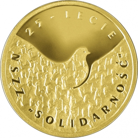 Rewers monety 200 zł 25-lecie NSZZ Solidarność