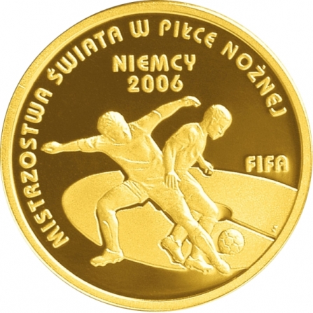 Rewers monety 100 zł Mistrzostwa Świata w Piłce Nożnej, Niemcy 2006