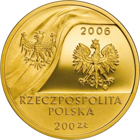 Awers monety200 zł 100-lecie Szkoły Głównej Handlowej w Warszawie
