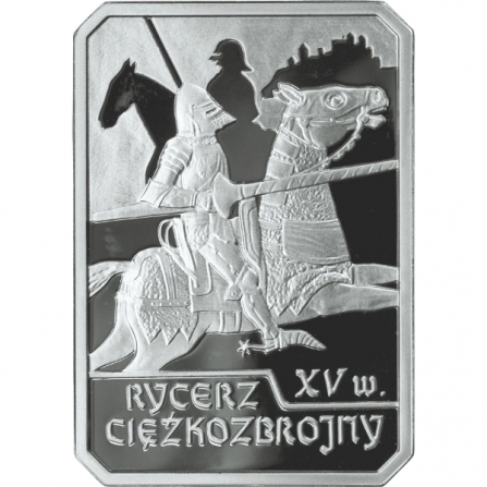 Rewers monety 10 zł Rycerz ciężkozbrojny - XV wiek