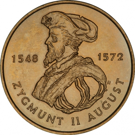 Rewers monety 2 zł Zygmunt II August (1548-1572)