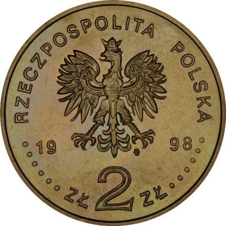 Coin obverse 2 pln 100th anniversary of discovering polonium and radium