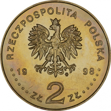 Awers monety2 zł 80. rocznica odzyskania przez Polskę niepodległości