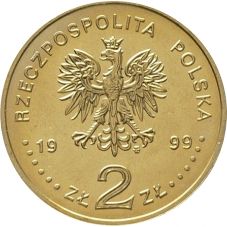 Coin obverse 2 pln 500th anniversary of birth of Jan Łaski (1499-1560)