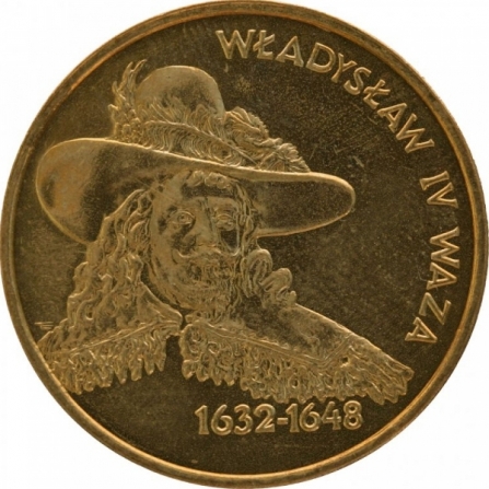 Rewers monety 2 zł Władysław IV Waza (1632-1648)