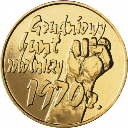 Rewers monety 2 zł 30. rocznica Grudnia '70