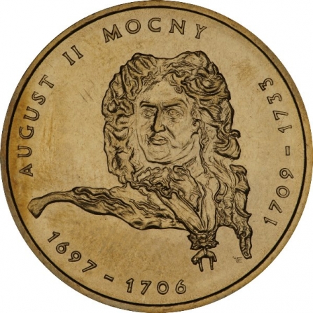 Rewers monety 2 zł August II Mocny (1697-1706, 1709-1733)