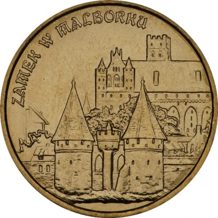 Rewers monety 2 zł Zamek w Malborku