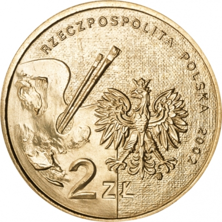 Coin obverse 2 pln Jan Matejko (1838-1893)