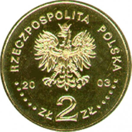 Coin obverse 2 pln 750th anniversary of the granting municipal rights to Poznań