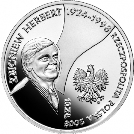 Awers monety10 zł Zbigniew Herbert (1924-1998)