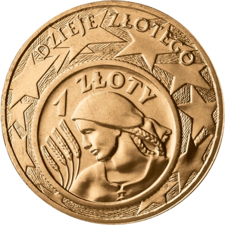 Coin reverse 2 pln 1 zloty of 1924 (harvester)