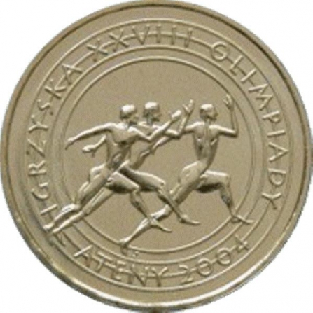 Rewers monety 2 zł Igrzyska XXVIII Olimpiady, Ateny 2004
