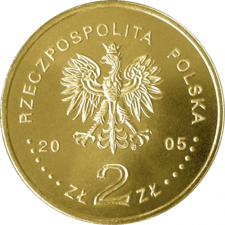 Coin obverse 2 pln 60th Anniversary of the Ending of World War Two