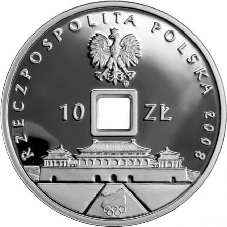 Awers monety10 zł Igrzyska XXIX Olimpiady - Pekin 2008