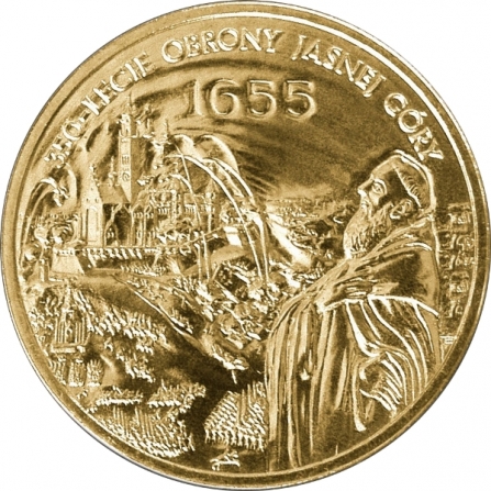 Rewers monety 2 zł 350-lecie obrony Jasnej Góry