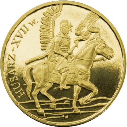 Rewers monety 2 zł Husarz - XVII wiek