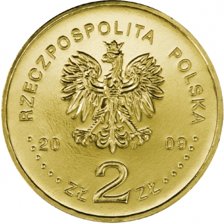 Coin obverse 2 pln 180 years of central banking in Poland