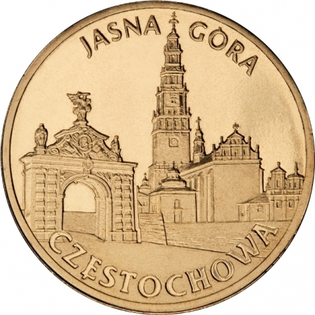 Rewers monety 2 zł Częstochowa - Jasna Góra