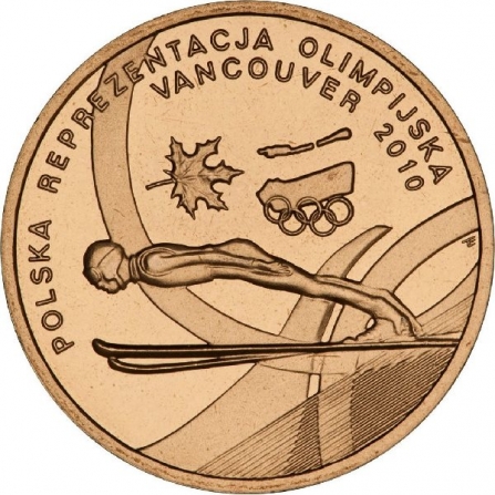 Coin reverse 2 pln Polish Olympic Team - Vancouver 2010