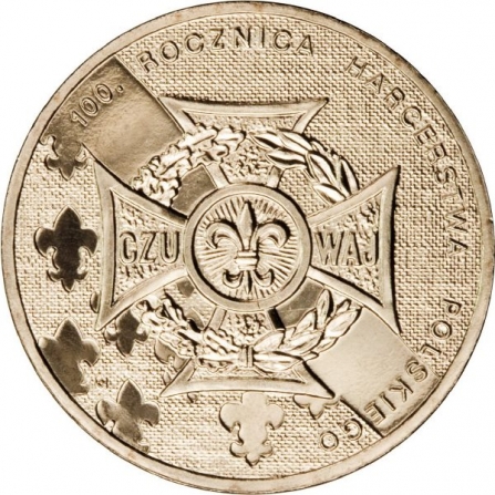 Coin reverse 2 pln 100th Anniversary of Polish Scouting