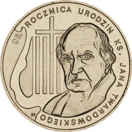 Coin reverse 2 pln 95th anniversary of the birth of father Jan Twardowski