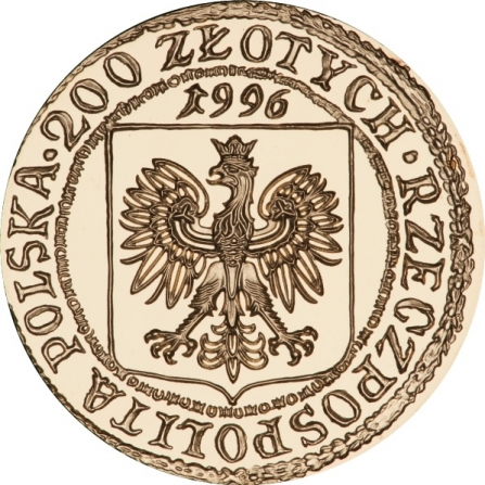 Awers monety200 zł Tysiąclecie Miasta Gdańska (997-1997)