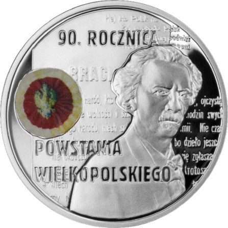 Rewers monety 10 zł 90. rocznica Powstania Wielkopolskiego