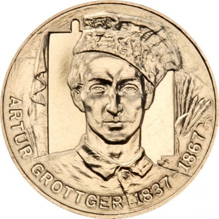 Rewers monety 2 zł Artur Grottger (1837-1867)