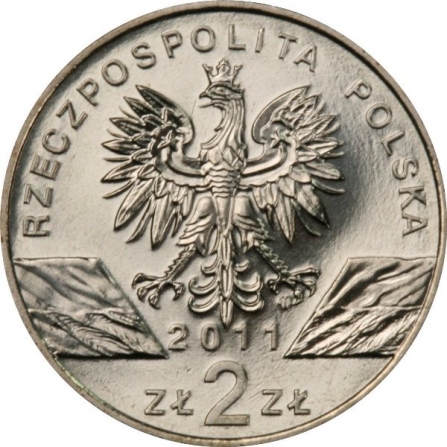 Coin obverse 2 pln European Badger (Meles meles)