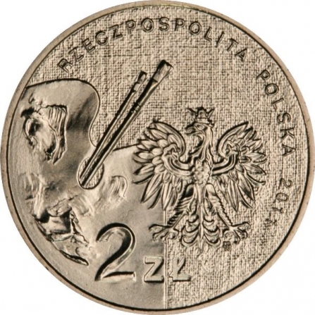 Awers monety2 zł Zofia Stryjeńska (1891-1976)
