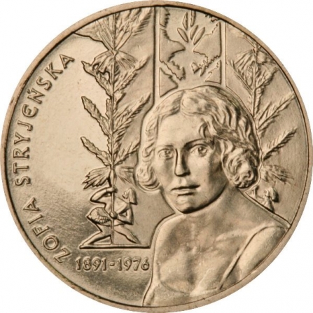 Rewers monety 2 zł Zofia Stryjeńska (1891-1976)
