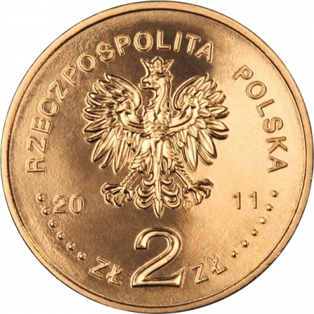 Awers monety2 zł Przewodnictwo Polski w Radzie Unii Europejskiej
