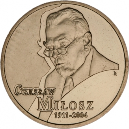 Rewers monety 2 zł Czesław Miłosz (1911 - 2004)