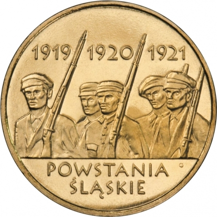 Rewers monety 2 zł Powstania Śląskie