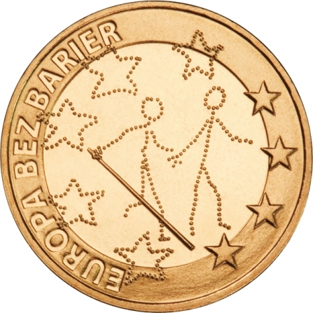 Rewers monety 2 zł Europa bez barier – 100-lecie Towarzystwa Opieki nad Ociemniałymi