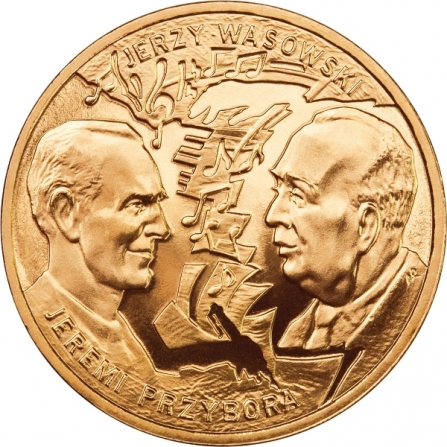 Coin reverse 2 pln Jeremi Przybora, Jerzy Wasowski