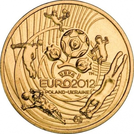 Rewers monety 2 zł Mistrzostwa Europy w Piłce Nożnej UEFA 2012
