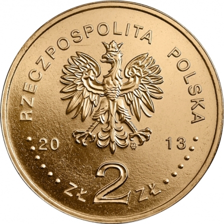 Awers monety2 zł 200-lecie urodzin Hipolita Cegielskiego