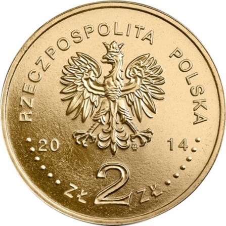 Coin obverse 2 pln Polish Olympic Team Sochi 2014