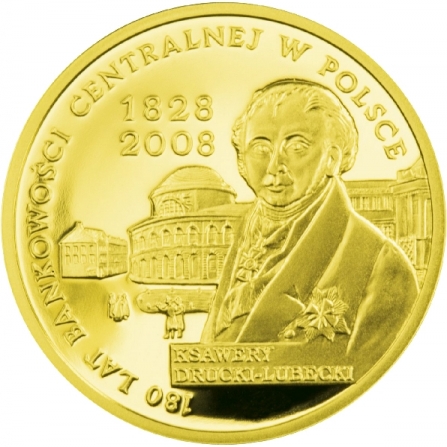 Coin reverse 200 pln 180 years of central banking in Poland